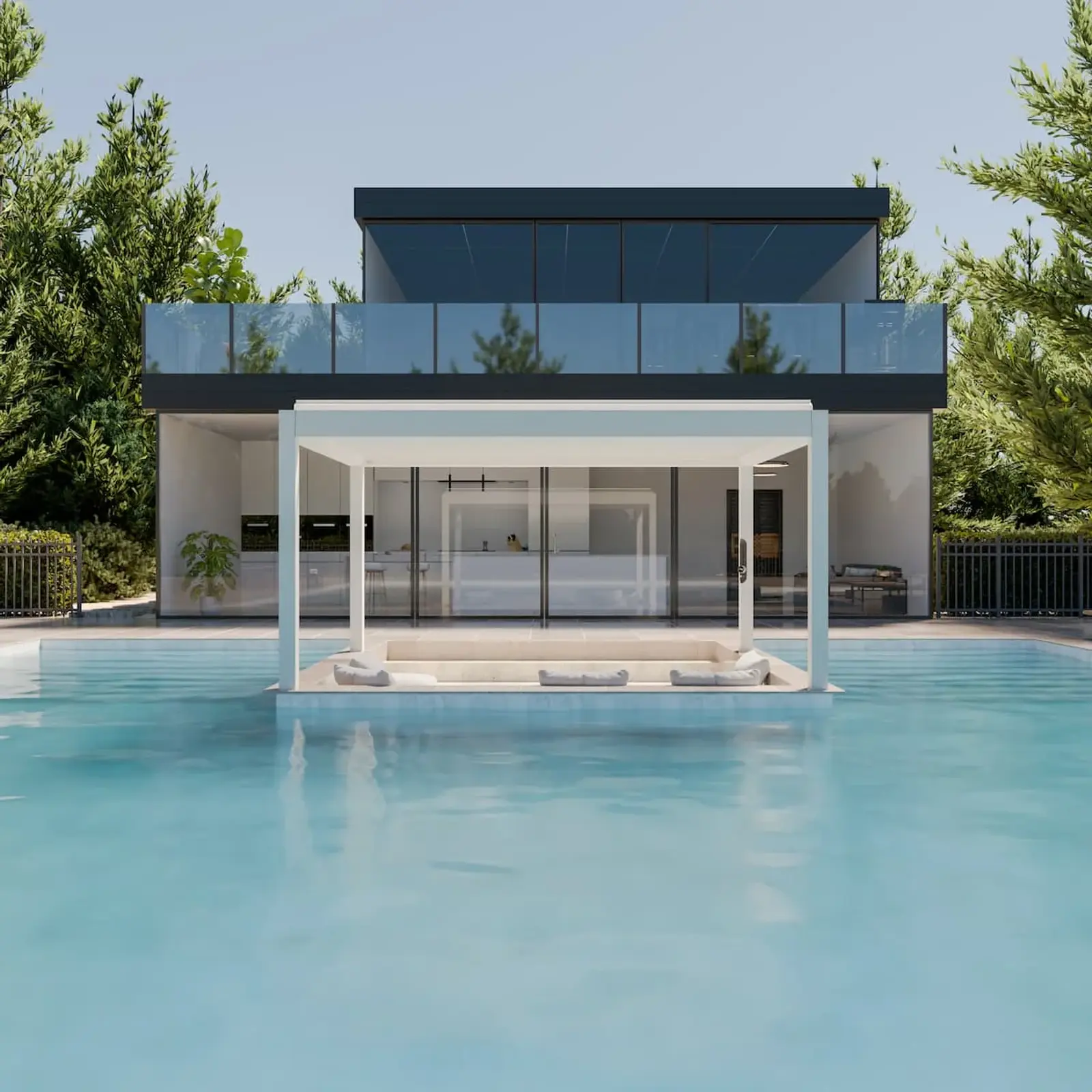 PergoMaxx pergola u vrtu s EN AW-6063 aluminijskom konstrukcijom